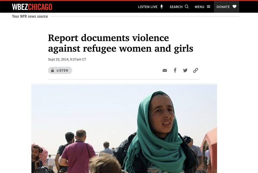 Report documents violence against refugee women and girls<br />
