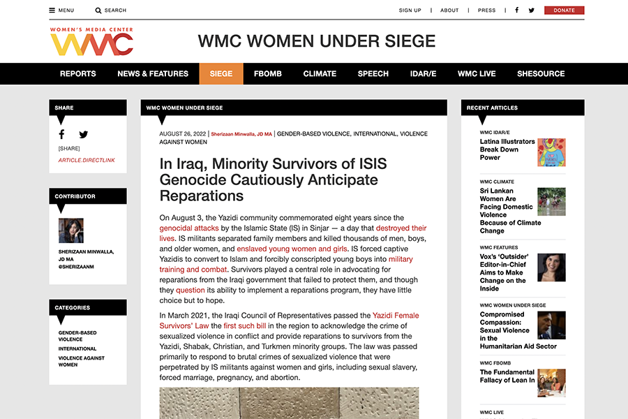 Institutionalized Violence Against Women & Girls: Laws and Practices in Iraq,