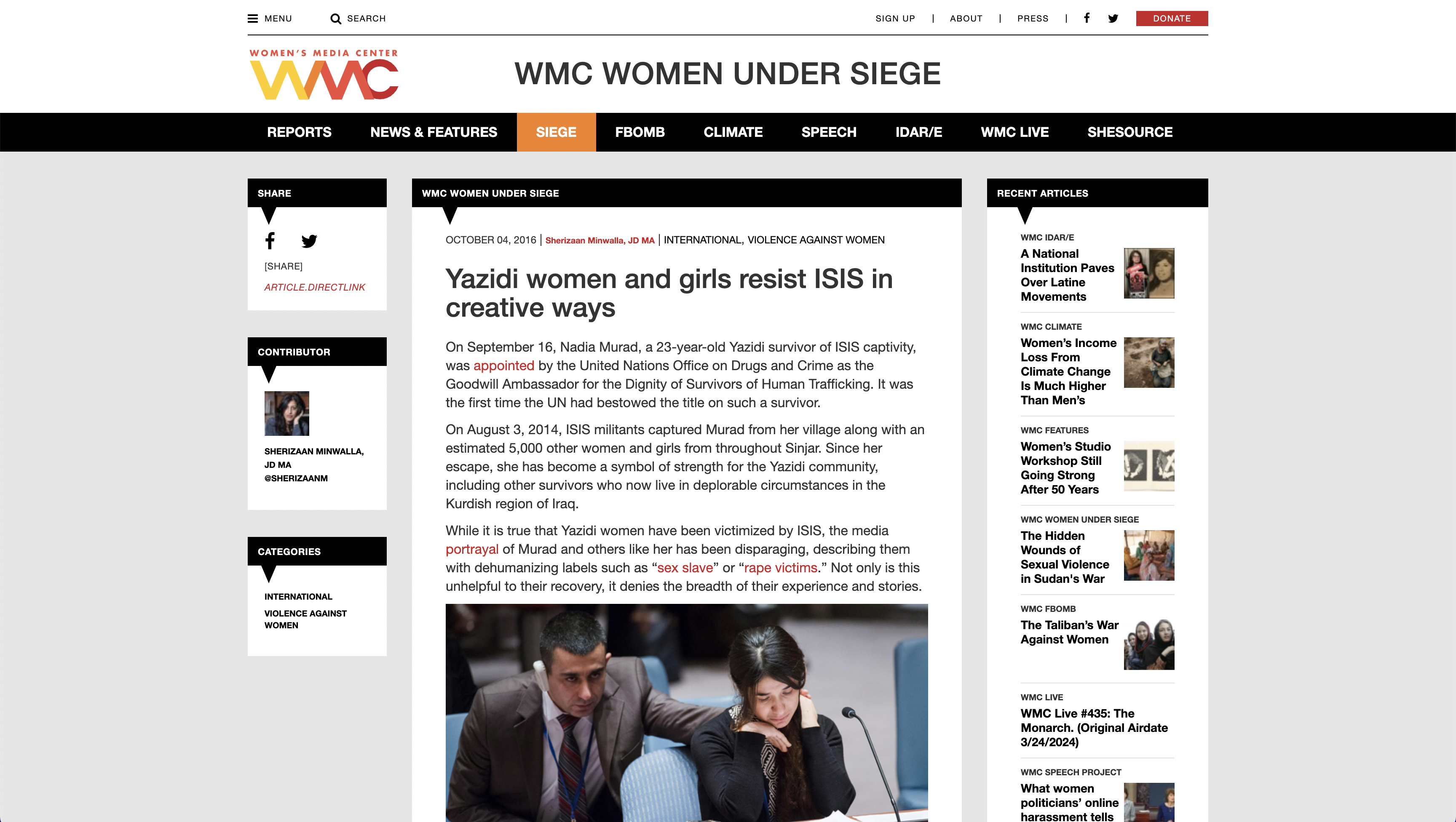 Yazidi women and girls resist ISIS in creative ways article by Sherizaan Minwalla